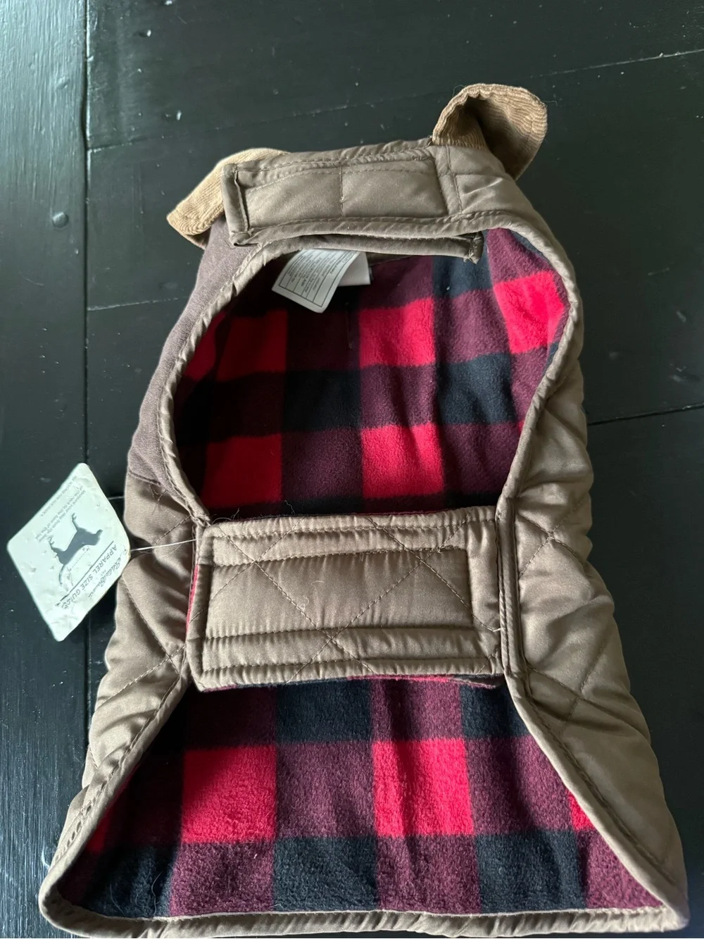 Eddie Bauer Brown Quilted Dog Jacket